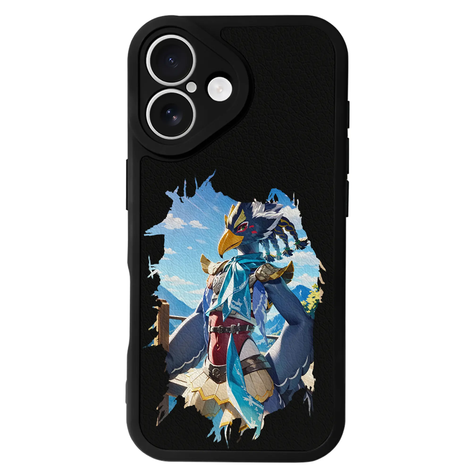 ゼルダの伝説 グッズ,Revali - IPhone 16シリーズ対応 ・ シリコンスマホケース ・ レザー調 ・ 高精度フィット ・ 耐衝撃 ・ ワイヤレス充電対応 ・ 精密カット